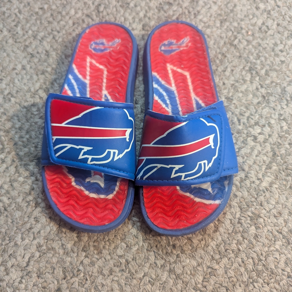 Kids Blue and Red Slide Sandals